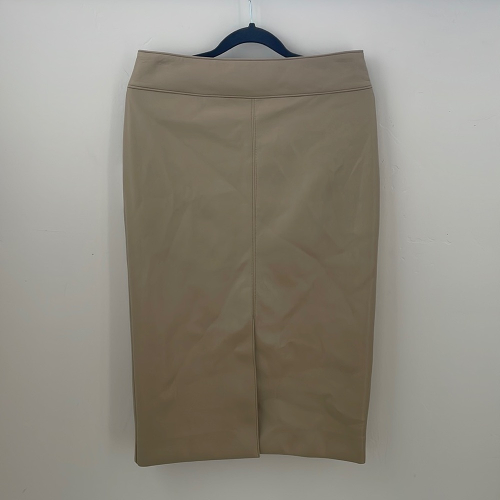 Babaron pegu skirt vegan leather pencil midi skirt